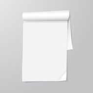 note paper template isolated on grey