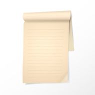 note paper template isolated on white N2
