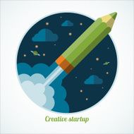 Flat design modern startup concept N2