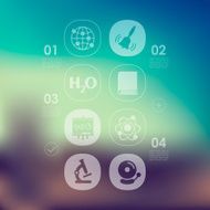 education infographic with unfocused background N81