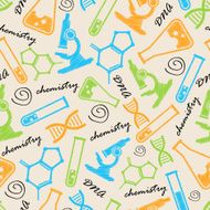 seamless background with laboratory equipment