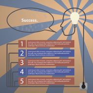 Infographic concept Human head with the idea - light bulb N4