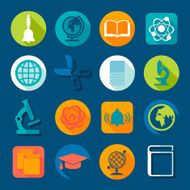 Set of education flat icons N88