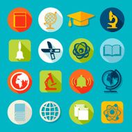 Set of education flat icons N89