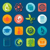 Set of education flat icons N90