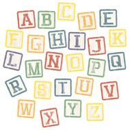 Baby blocks alphabet collection Vector EPS8