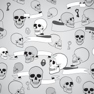 human skulls seamless pattern N2