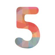 Colorful number five