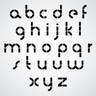 Monochrome dotted line bold font with rounded lower case letters