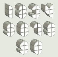 3d futuristic numbers set N11