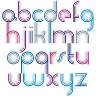 Colorful lowercase letters with rounded corners
