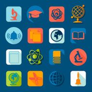 Set of education flat icons N93