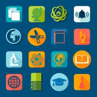 Set of education flat icons N94