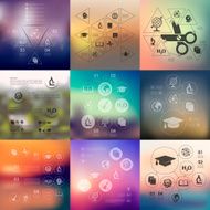 education infographic with unfocused background N86