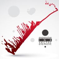 Artistic bright abstract dirty ink template scanned and traced