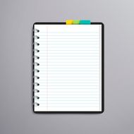open blank lined notebook