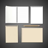 notebooks with stationery