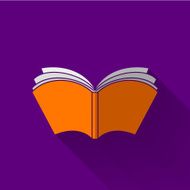 colorful flat design open book icon