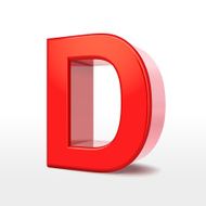 3d red letter D N2