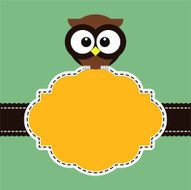 Owl and frame for text