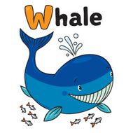 Funny little whale Alphabet W N2