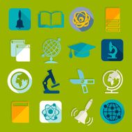 Set of education flat icons N96