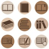 Vector Set of Books Icons N6