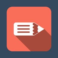 flat pencil vector icon N3