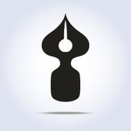 Pen feather icon Vector illustration