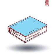 Book icon isolated illustration vector N14