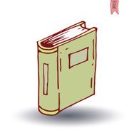 Book icon isolated illustration vector N16