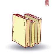 Book icon isolated illustration vector N19