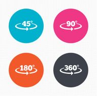 Angle degrees icons Geometry math signs N35