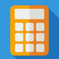 Modern flat design concept icon calculator Vector illustration