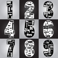 Typographic of number Vector Illustration
