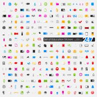 Set of education stickers N8