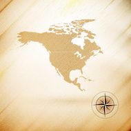 North america map wooden design background vector illustration