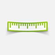 realistic design element ruler N119