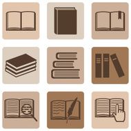 Vector Set of Books Icons N7