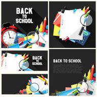 Flat design school backgrounds