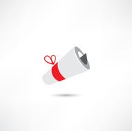 rolled letter icon