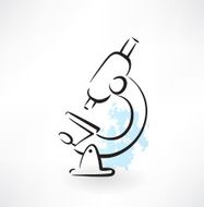 microscope grunge icon