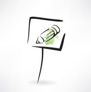 pencil grunge icon