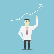 Businessman presentation with chart - Vector N2