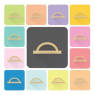 Ruler Icon color set vector illustration