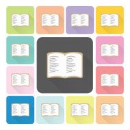 Book Icon color set vector illustration