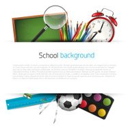 School supplies on white background N2