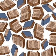 Seamless background with books