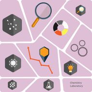 Set of flat design concepts for web and printing N7