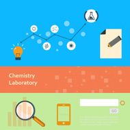 Set of flat design concepts for web and printing N9